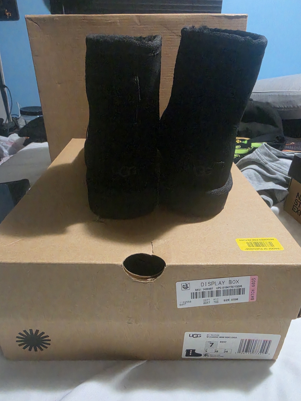 UGG Classic Short Black Suede Boots